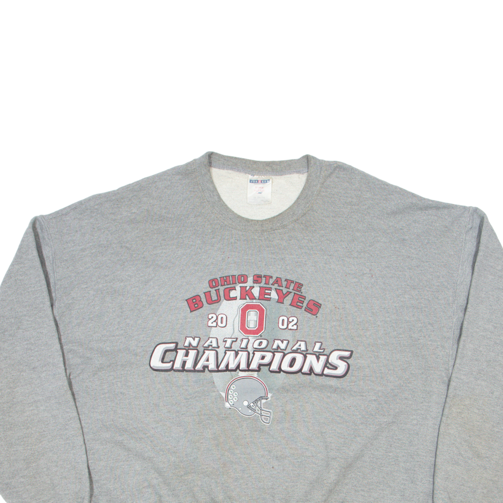 JERZEES Ohio State Buckeyes 2002 National Champions Sweatshirt Grey