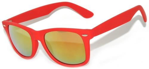 KIDS RED SUNGLASSES POLARIZED MIRROR LENS PROTECT CHILD'S EYES FROM UV & BAG - Picture 10 of 12