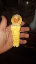 1950s Celluloid INDIAN BOY W/ HEAD DRESS FIGURINE VG