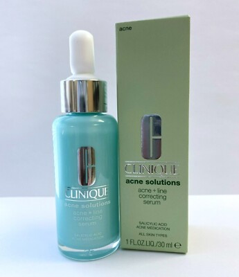 Clinique Acne Solutions Acne + Line Correcting Serum 1oz/30ml ~ NEW IN BOX ~