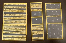  2609 CAUTION TEEN ADULT 12 PCS SCRAPBOOK MAT SET CARD EPHEMERA -TONYA