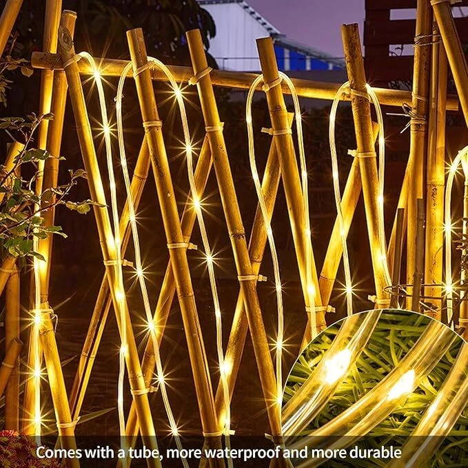 7M/12M/22M/32M Solar Rope LED String Fairy Lights Strip For Garden Party Decor - Image 4 of 4