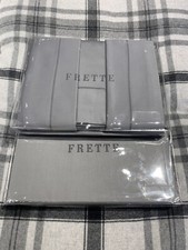 FRETTE MONZA KING 5 PIECE MATCHING SHEET SET SATEEN STEEL GREY 1,350
