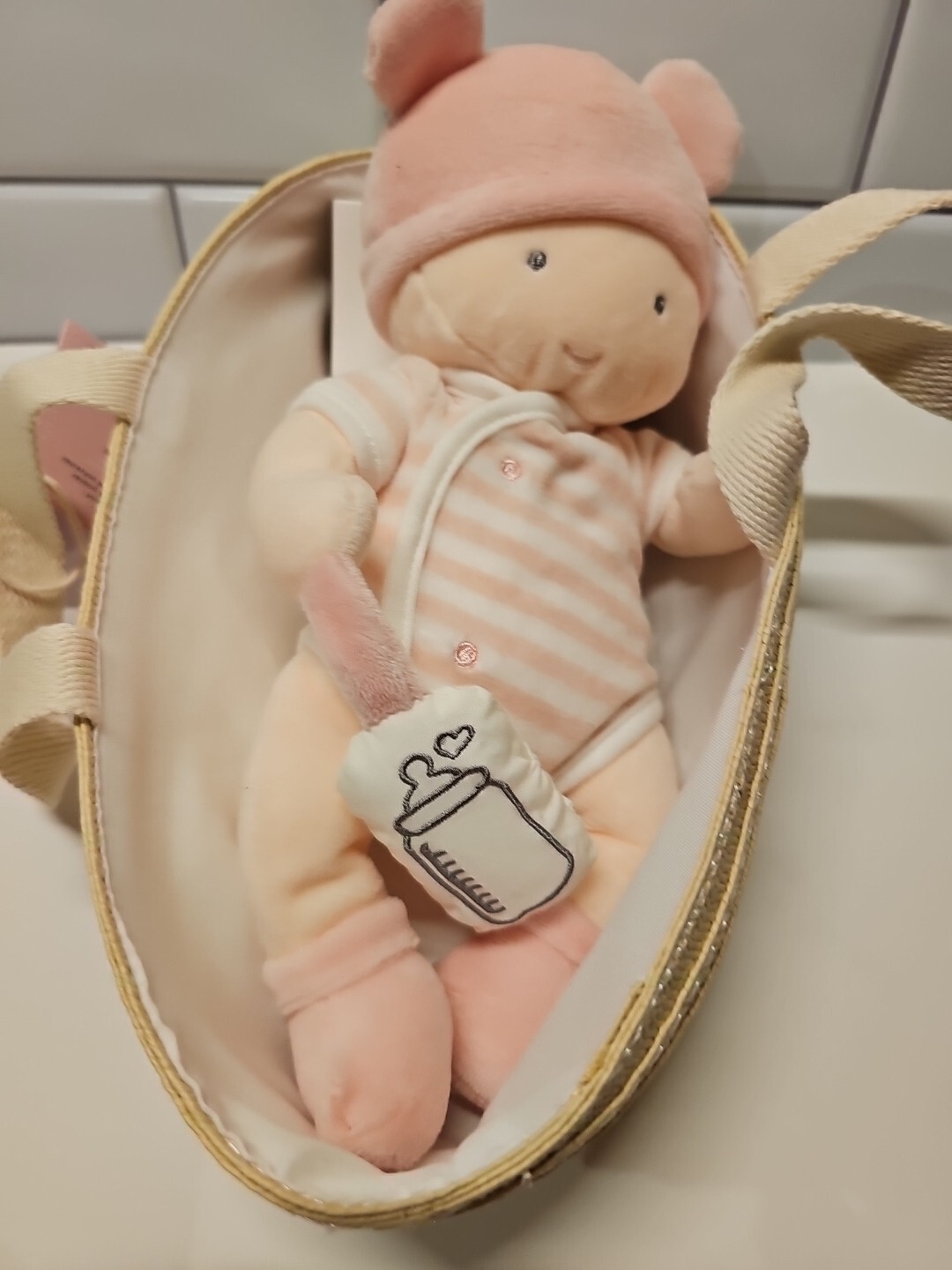 DOUDOU ET COMPAGNIE My First Baby Doll & Carry Basket Falak