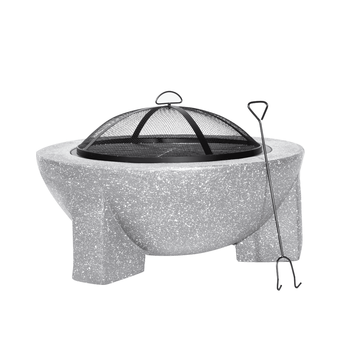 Sealey DG190 Dellonda Round MgO Fire Pit with BBQ Grill, Ø75cm, Safety Me