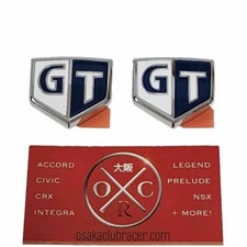 New Genuine Oem R34 Nissan Skyline Fender Emblem Badge Set 2 Blue Jdm 98-02 Gt-r