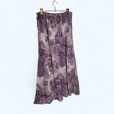 R & M RICHARDS True Vintage Vivid Purple Skirt UK 12 US 8 Tea Length A-Line