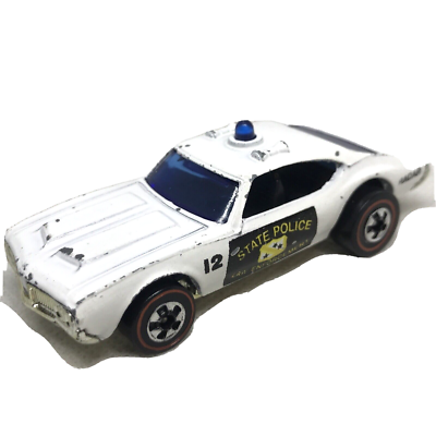 Hot Wheels Redline Olds 442 State Police Cruiser 1969 White Made