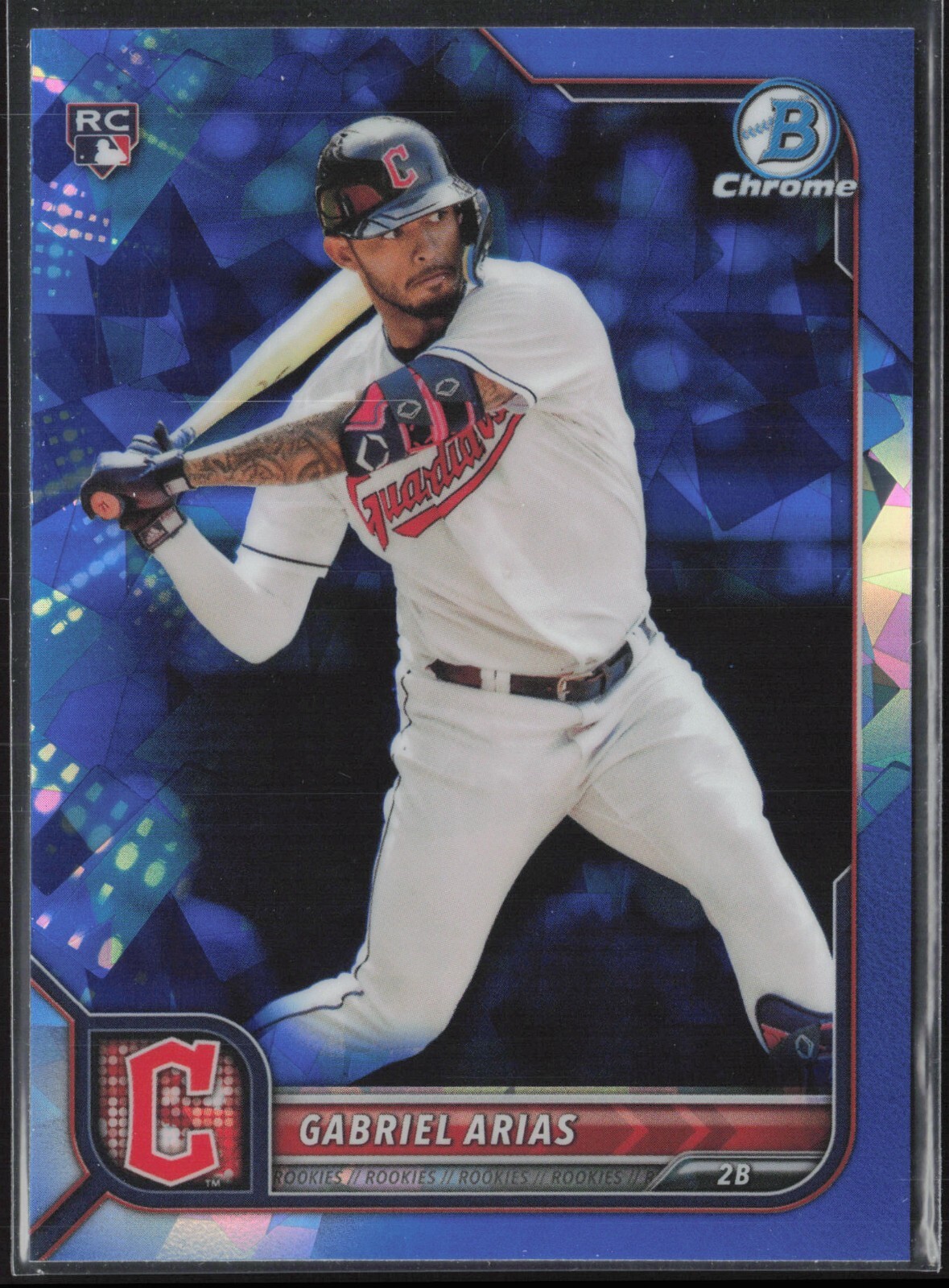 2022 Bowman Chrome Sapphire Gabriel Arias 7 RC | Cleveland Guardians