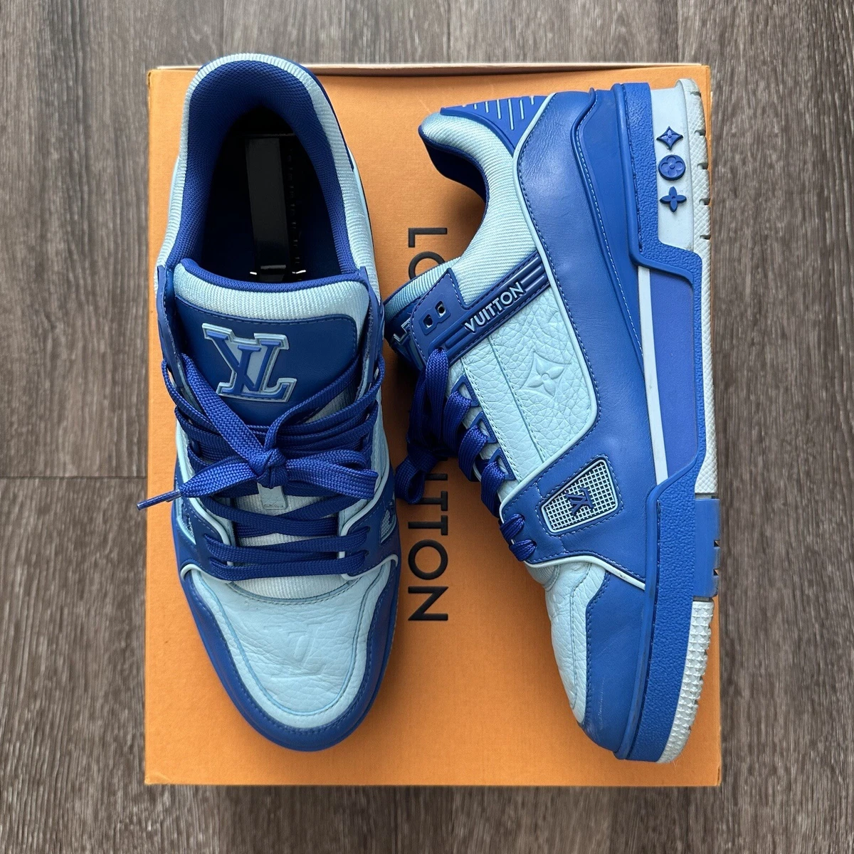 Louis Vuitton Trainers Teal Blue Virgil Rare LV 8 US 10