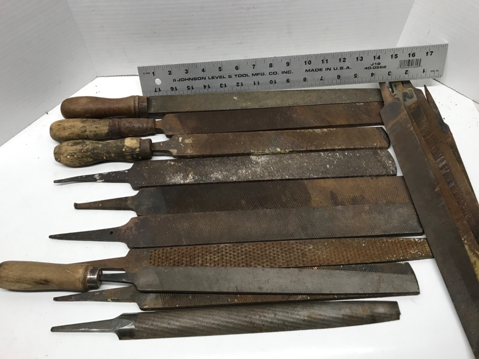 LOT OF LARGE USED FILES & RASPS /FARRIER RASPS / BLACKSMITH KNIFE