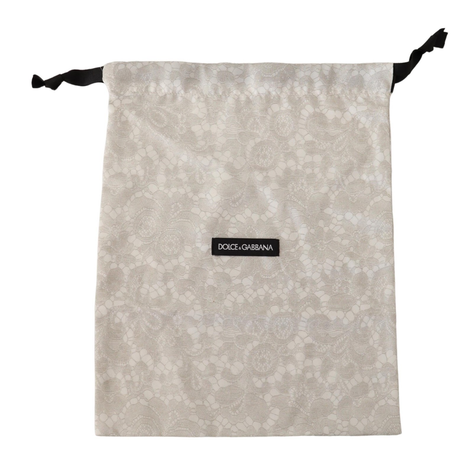 DOLCE - GABBANA Сумка для обуви из белого кружева с цветочным принтом и шнурком чехол для пыли 33см x 26см 4590₽