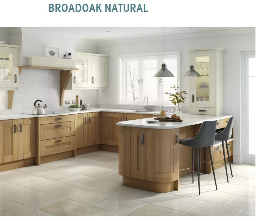 Broadoak Natural Oak Kitchen Rigid Built Kitchens Shaker style