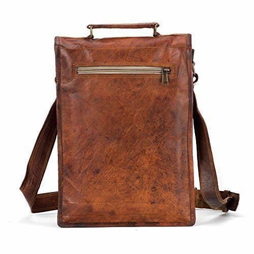 Tasche Leder Vintage Kuriertasche Schulter Herren Ranzen S Laptop Schule Akte... - Bild 3 von 4