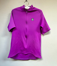 Pearl Izumi Mens 3/4 Zip Short Sleeve Cycling Jersey Purple Back-Pocket USA Made