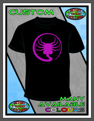Aliens Face Hugger T-Shirt B Schwarz Top Alien Retro Cool Film T-Shirt Custom