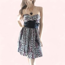 Betsey Johnson Silk Leopard Print Prom Party Dress | Size 4