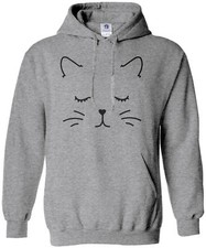 Kitty Cat Face Unisex Hoodie Sweatshirt Pet Kitten Lover Gift Meow