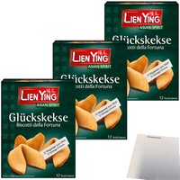 Lien Ying GlüCkskekse Mit Weisen Botschaften 3Er Pack 3X70G Packung Usy Block
