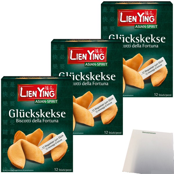 Lien Ying GlüCkskekse Mit Weisen Botschaften 3Er Pack 3X70G Packung Usy Block-image