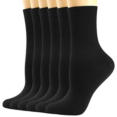 womens black wool dress socks Women's Luxury Merino Wool Knee High Sock in Black main image 0