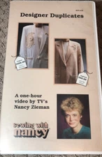 Sewing with Nancy VHS Video - Designer Duplicates - Free Shipping - Zieman