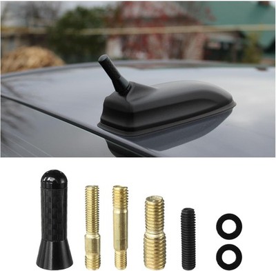 Car Short Antenna, 1.37'' Aluminum Radio Antennas Replacement, Carbon Fiber Anten