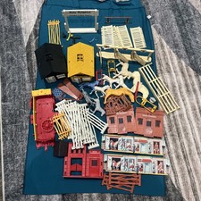 Marx Toys Roy Rogers Double R Bar Ranch Play Set Partial Set Extras Not Complete