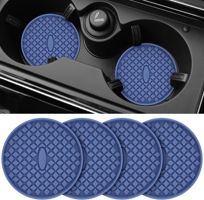 ME.FAN Car Cup Coasters [4 Pack] Silicone Coasters/Cup 4pack-navy Blue 