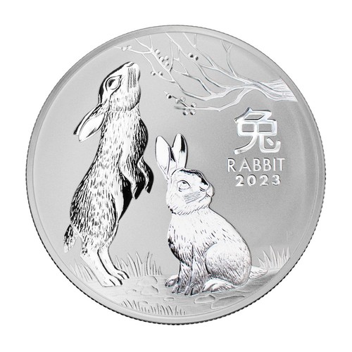 Australia 2023-P 1 Kilo $30 Silver Year of the Rabbit BU coin NO ...