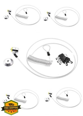 LORADAR 10-Foot Retractable Anti-Theft Steel Cable Lock with Lock Plate, Suit...