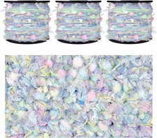 Fancy Blue Yarn for Knitting Crochet, Multicolor Sequins, DIY Crafts, 3