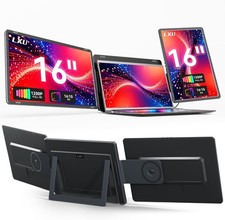 16" 1200P Laptop Screen Extender Monitor Detachable Triple Monitor, Plug n Pla