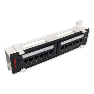 Simply45 Loaded 12-Port Wall Mount Cat5e UTP Patch Panel (S45-2512)