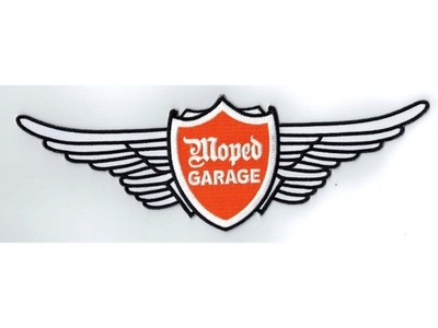 Moped Garage Flügel Logo Aufnäher Patch groß