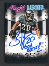 2025 Panini Black Night Lights Brian Dawkins Eagles AUTO 13/25