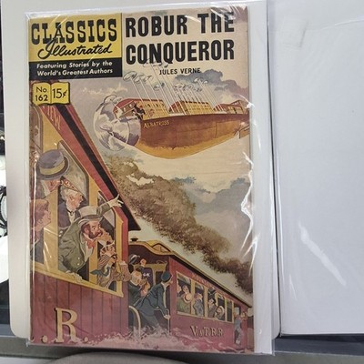 Silver 1961 Classic Illustrated Robur The Conqueror Comic. #162 Good Condition