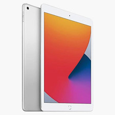 Apple iPad 32GB Wi  Fi  4G 10.2in Touchscreen Tablet Silver White Front