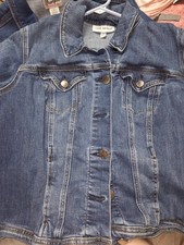 Lane Bryant Jean Jacket, Blue, Size 16, Butto...