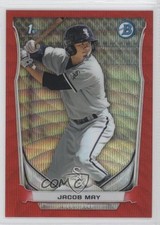 2014 Bowman Prospects Chrome Red Wave Refractor 15/25 Jacob May #BCP3 b9e