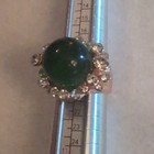 Large Green Rhinestone Cocktail Ring — photo 3