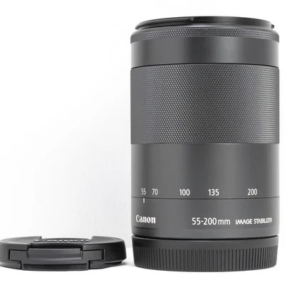 Objectif zoom Canon EF-M 55-200 mm F/4,5-6,3 IS STM noir monture EF-M JAPON... - Photo 1/4