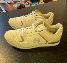 White and Grey indoor Bowling bowls shoes Lace-Up Trainer UK Size 6