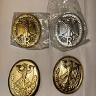 Vintage German Eagle Coat Arms Silver, Bronze gold Tone Badge 5& Army Cap Badge — photo 2
