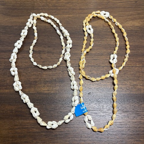 Vintage Mini Shell Necklaces, Lot Of 2, 17” In Length Haiti One NWT Hilo Hattie