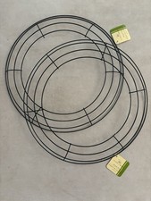 2 Round Metal Wreath Frame Ring 14" DIY Floral Crafts, Wire Form, Floral Garden