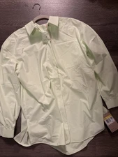 Nike Womens Dri Fit Oversize Long Sleeve Shirt Small 24.7 HM8385 701 Volt NWT