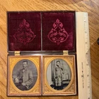 Civil War Era Very Rare Double Ambrotype S. PECK & CO. Union Case