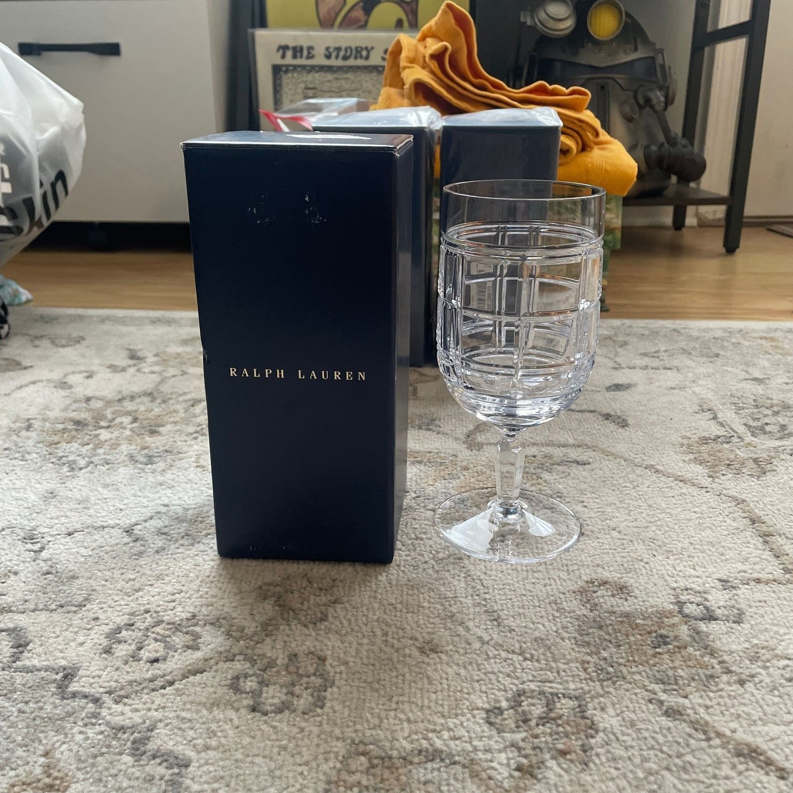 Set of 3 Ralph Lauren Hudson Plaid Iced Beverage Glass