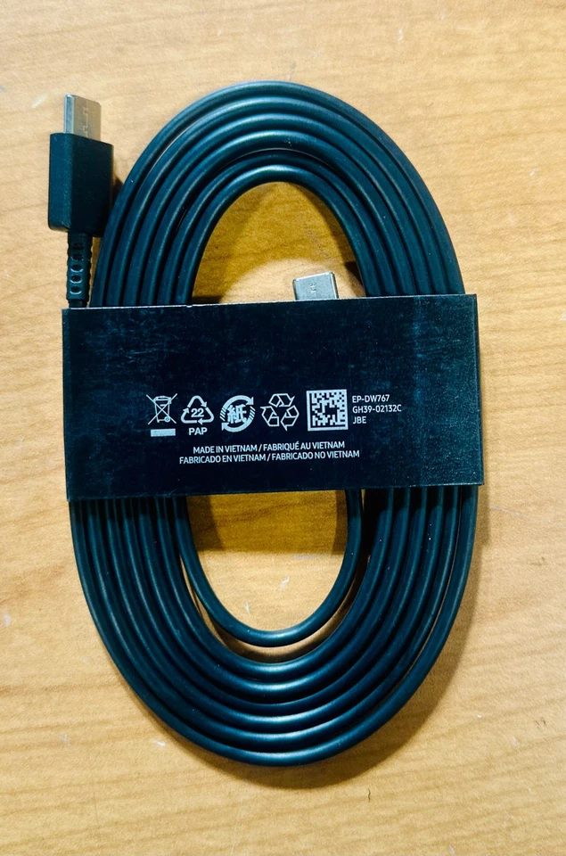 50x OEM Samsung EP-DW767JBE 6ft Dual USB-C Super Fast Charging Cables - Black - Image 2 of 3